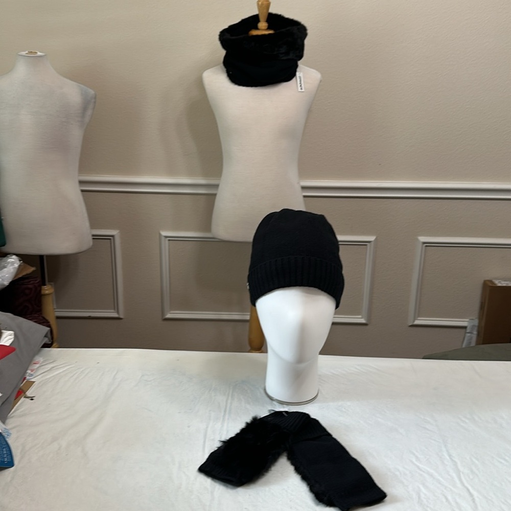 Spyder BEANIE, GLOVE, COWLNECK SCARF - Black
